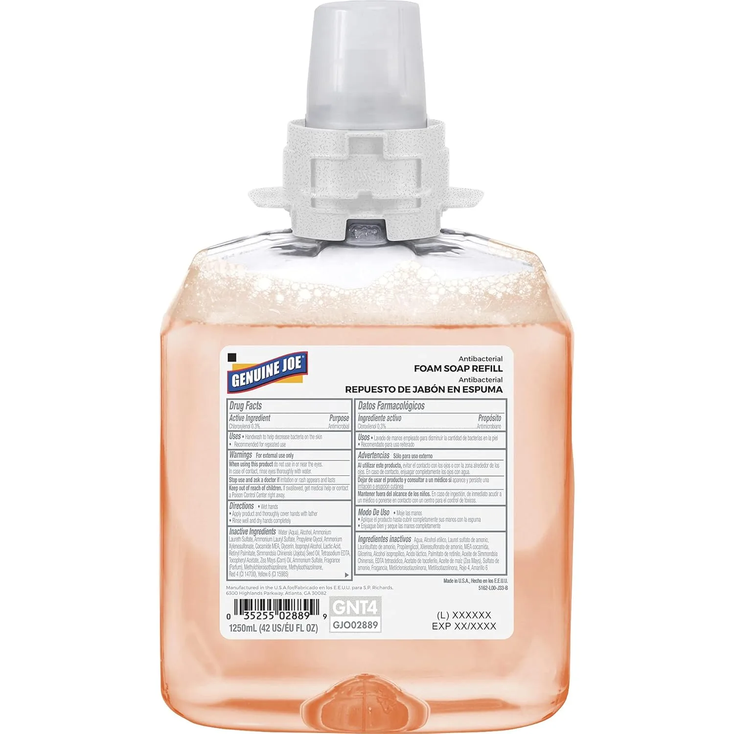 Genuine Joe Green Certified Soap Refill - Fragrance-free Scent - 1.32 quart - Hand, Skin - Clear - 1 Each
