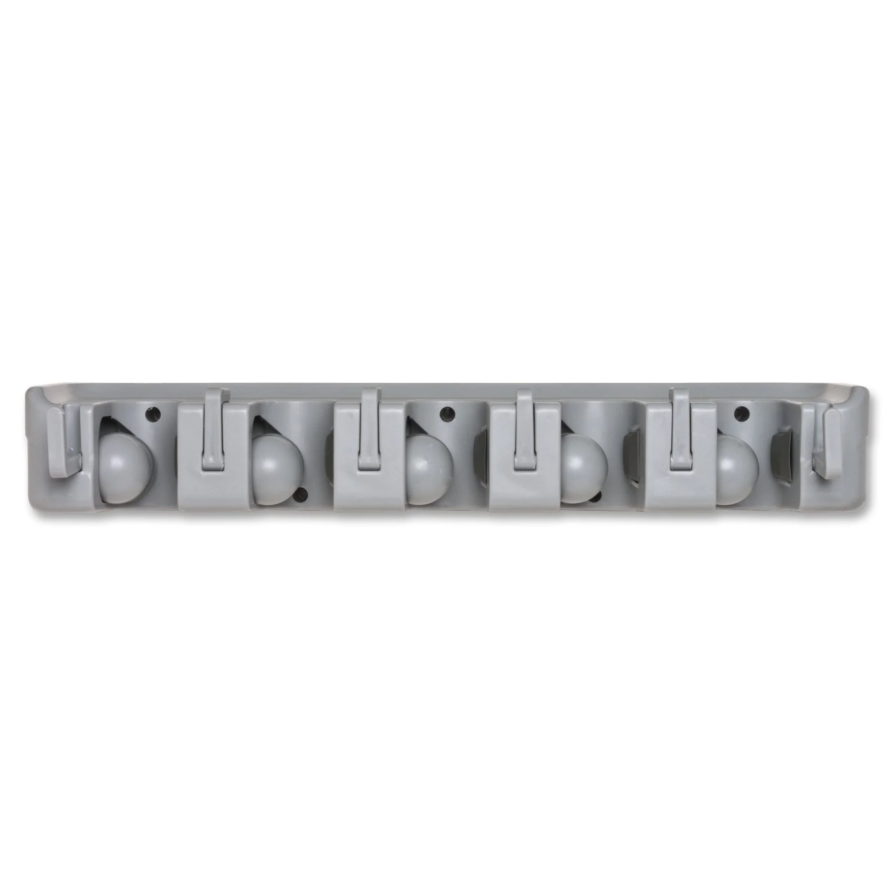 Genuine Joe GJO12504 ABS Plastic Wall Rack Cleaning Organizer with 6 Hook, Gray