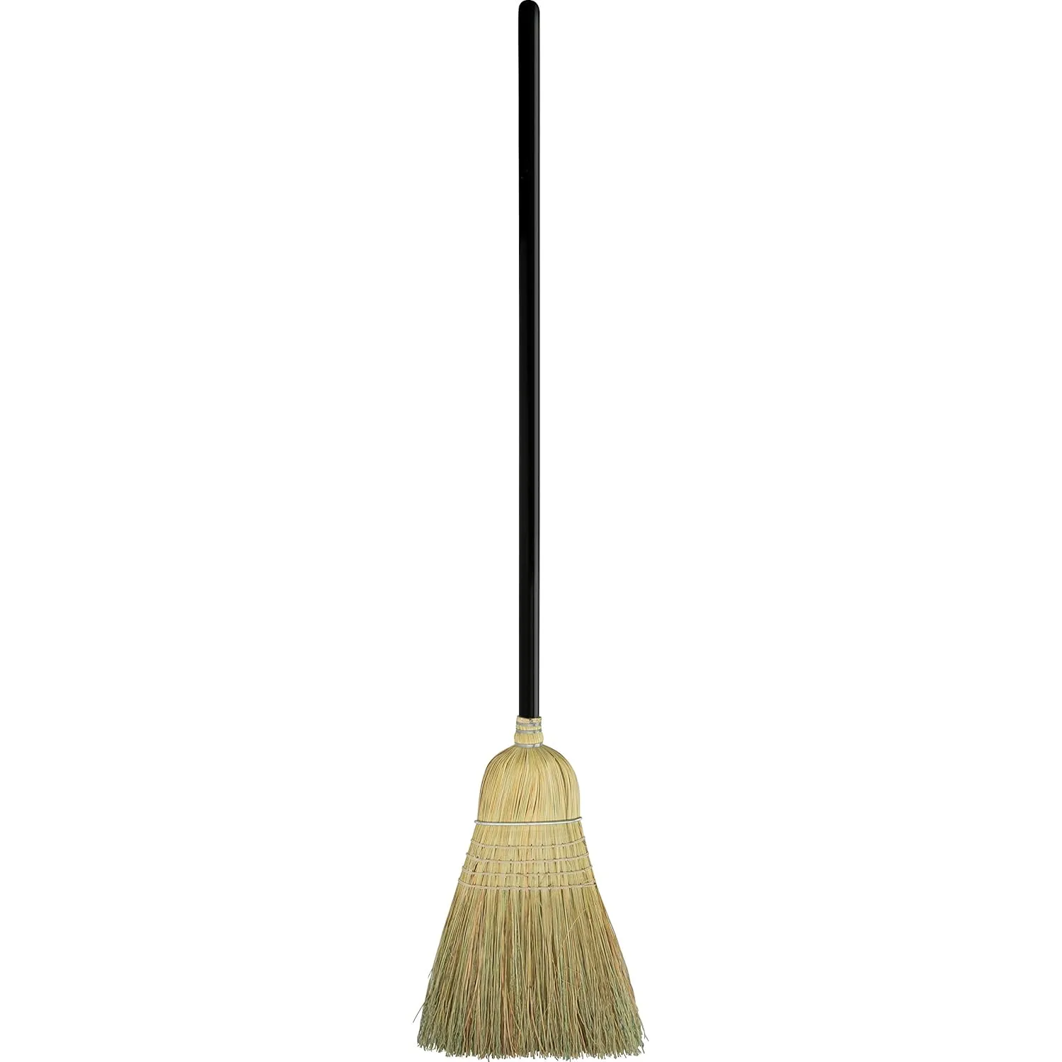Genuine Joe Janitor Wood Corn Broom, Natural, 58in Handle