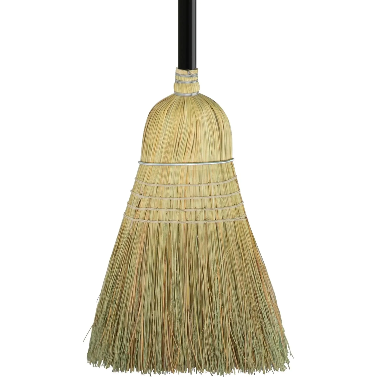 Genuine Joe Janitor Wood Corn Broom, Natural, 58in Handle