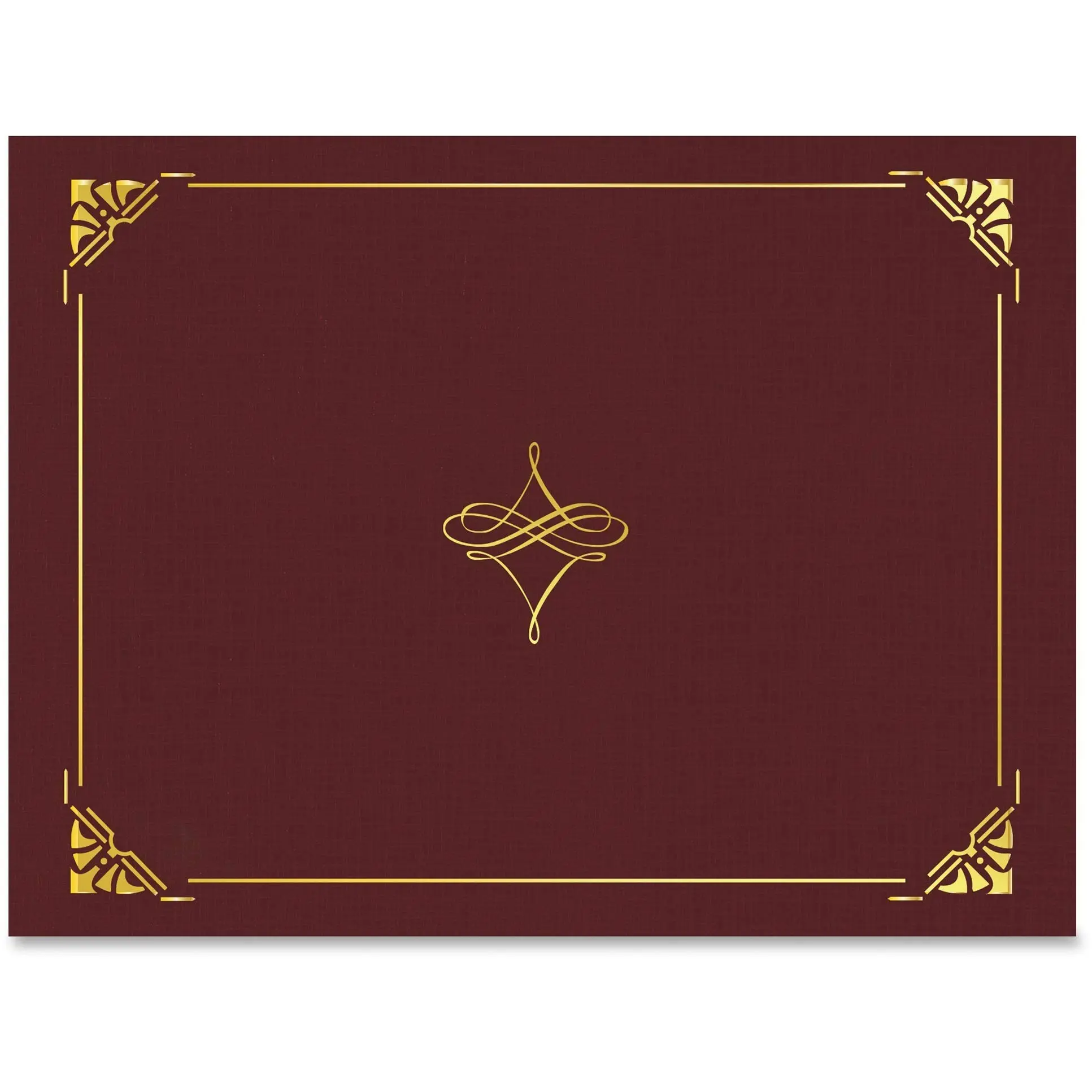 Cordovan Certificate Cover, Gold Foil, Linen Texture, 8.75" x 11.25", 5/Pack (47842)