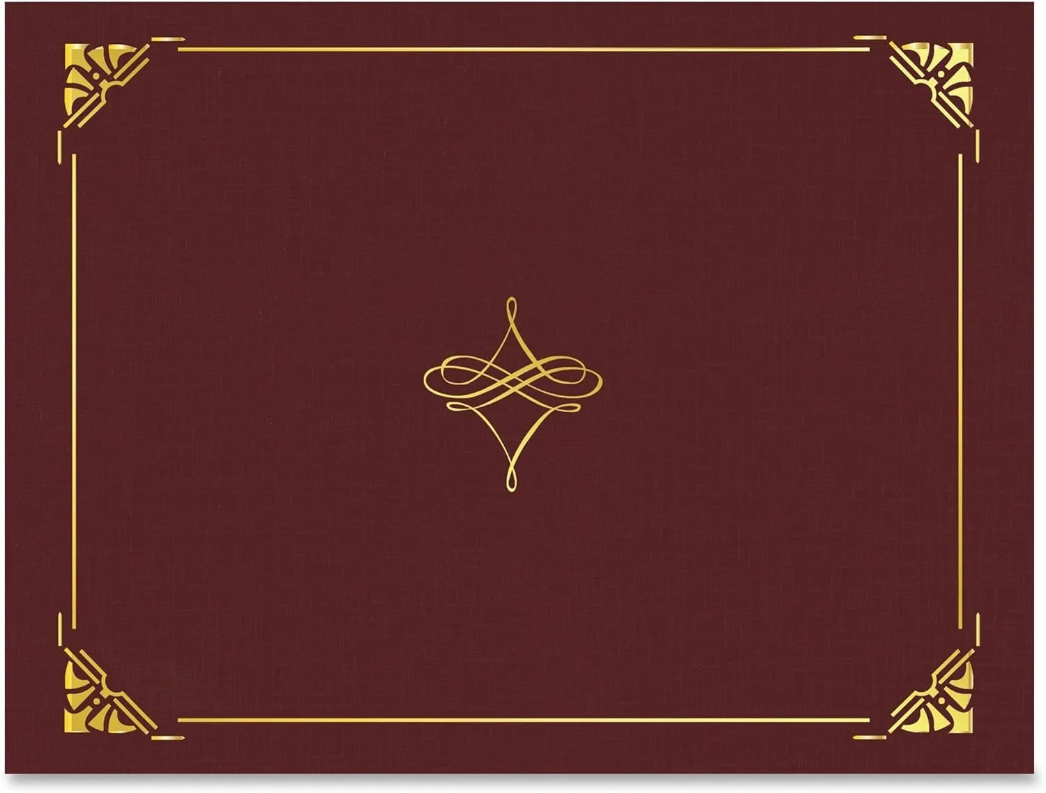 Cordovan Certificate Cover, Gold Foil, Linen Texture, 8.75" x 11.25", 5/Pack (47842)