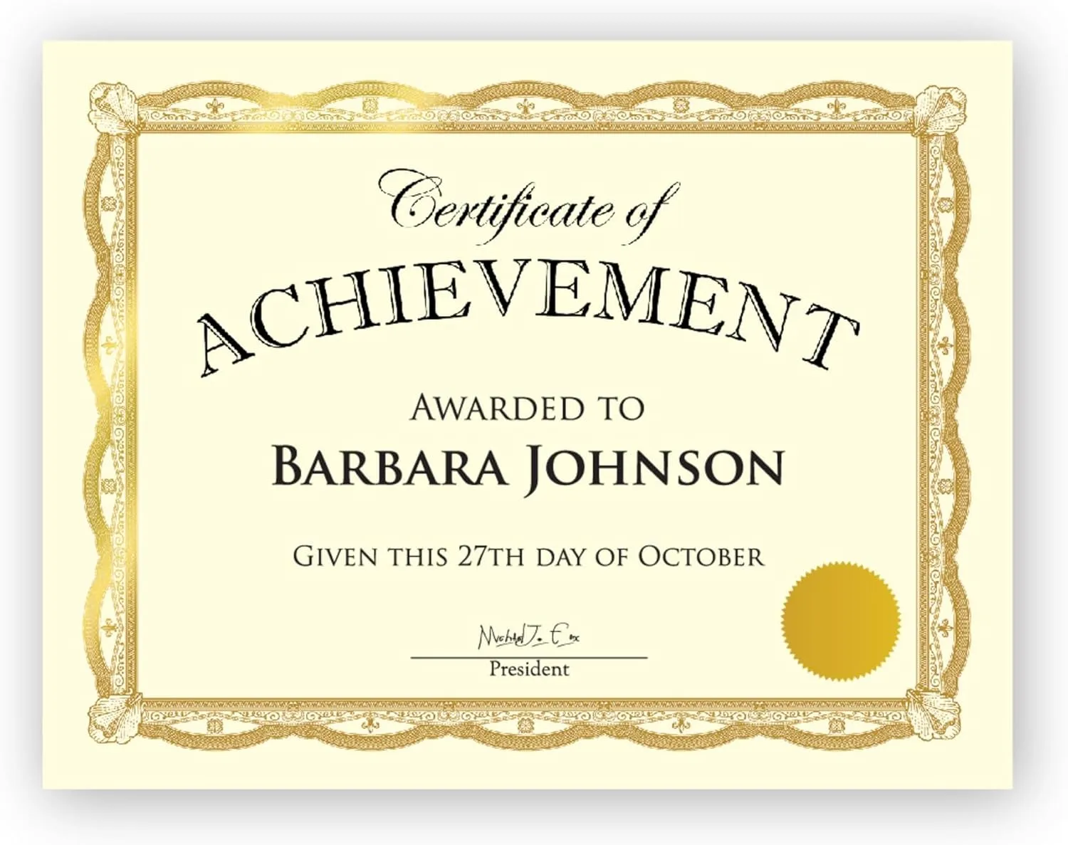 Geographics Heavyweight Certificates, 8-1/2" x 11", Gold Foil, Pack Of 12