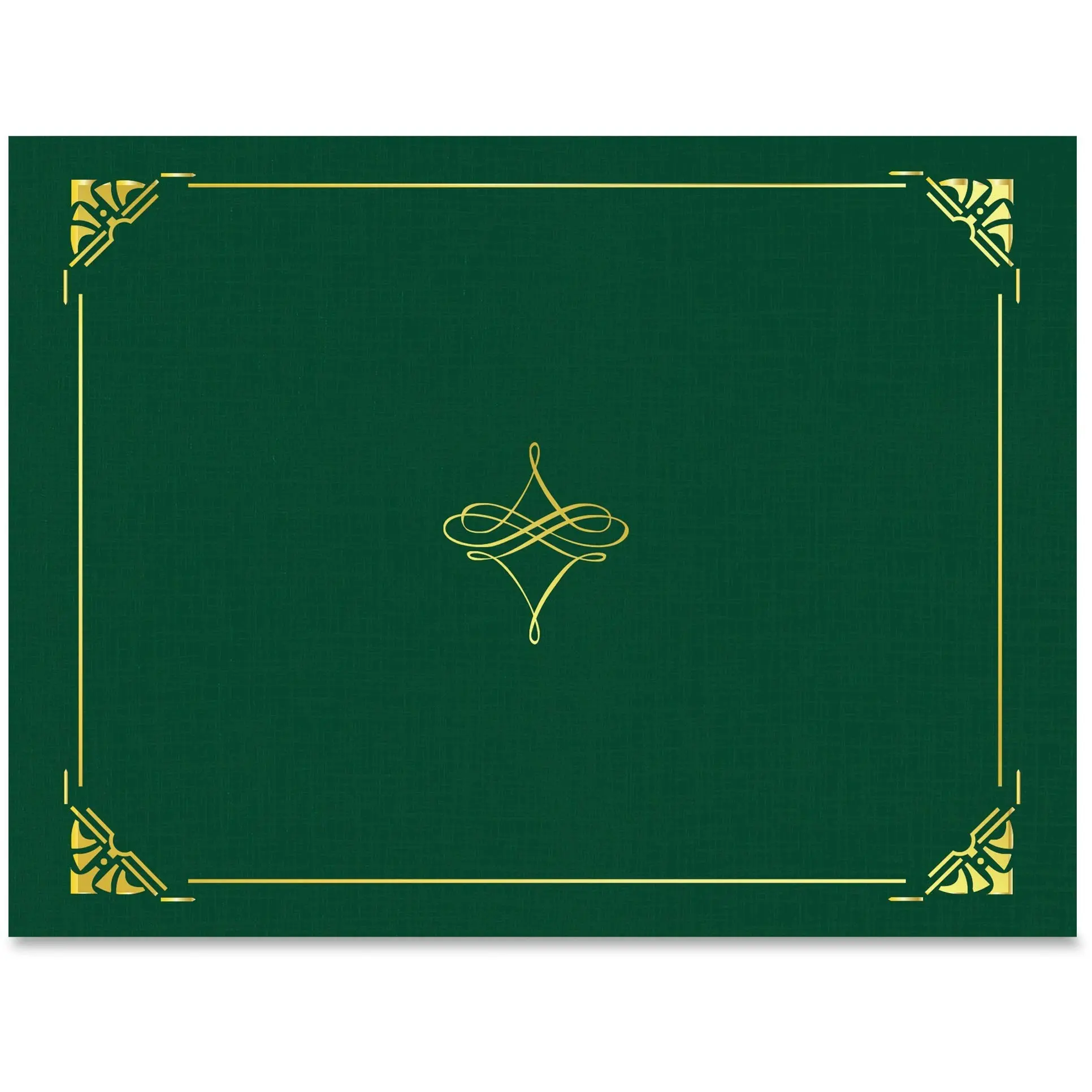 GEOGRAPHICS Certificate Cover, Gold-Foil Border, Linen Texture