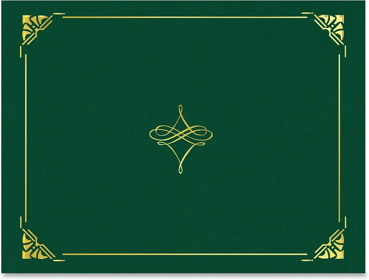 GEOGRAPHICS Certificate Cover, Gold-Foil Border, Linen Texture