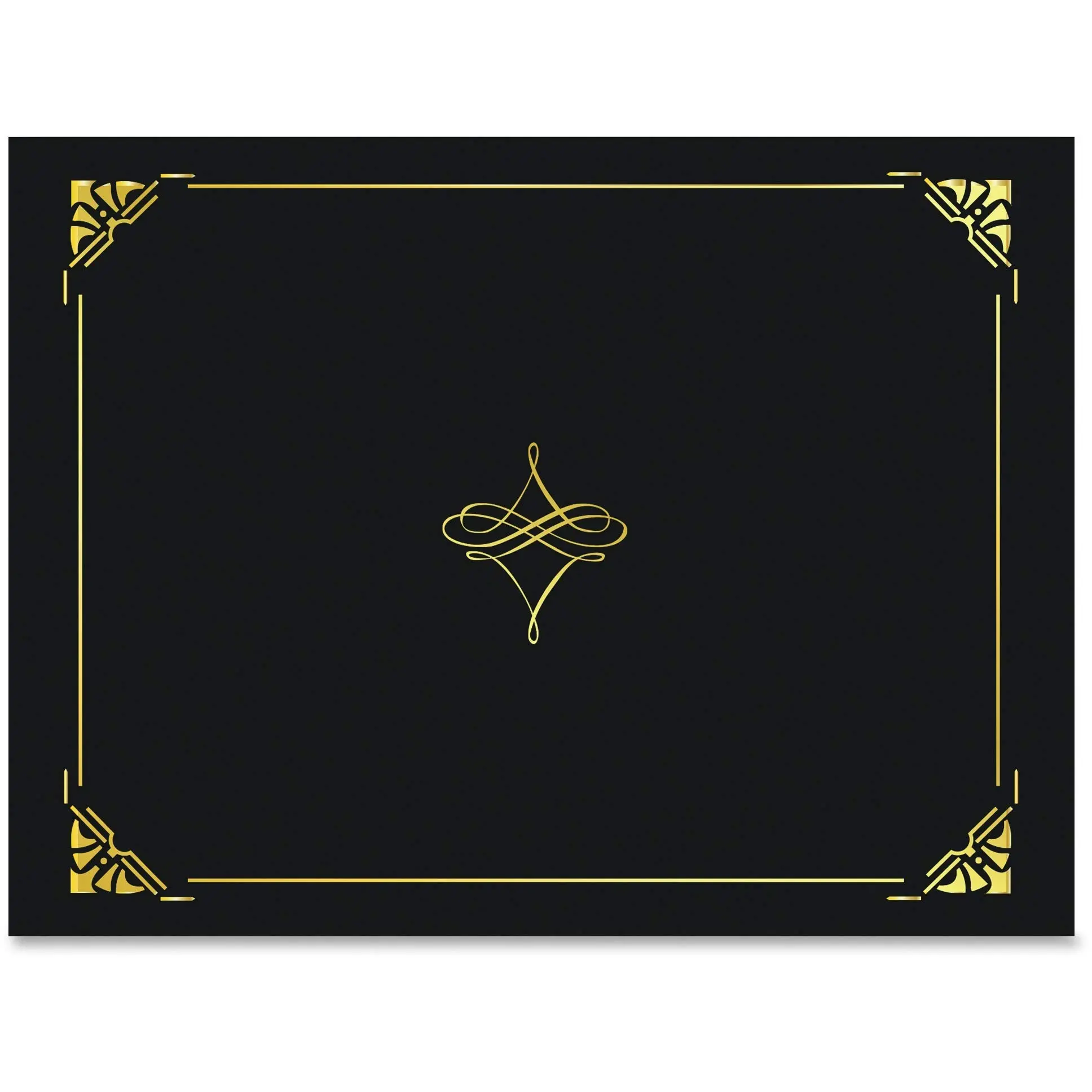 GEOGRAPHICS Certificate Cover, Gold-Foil Border, Linen Texture