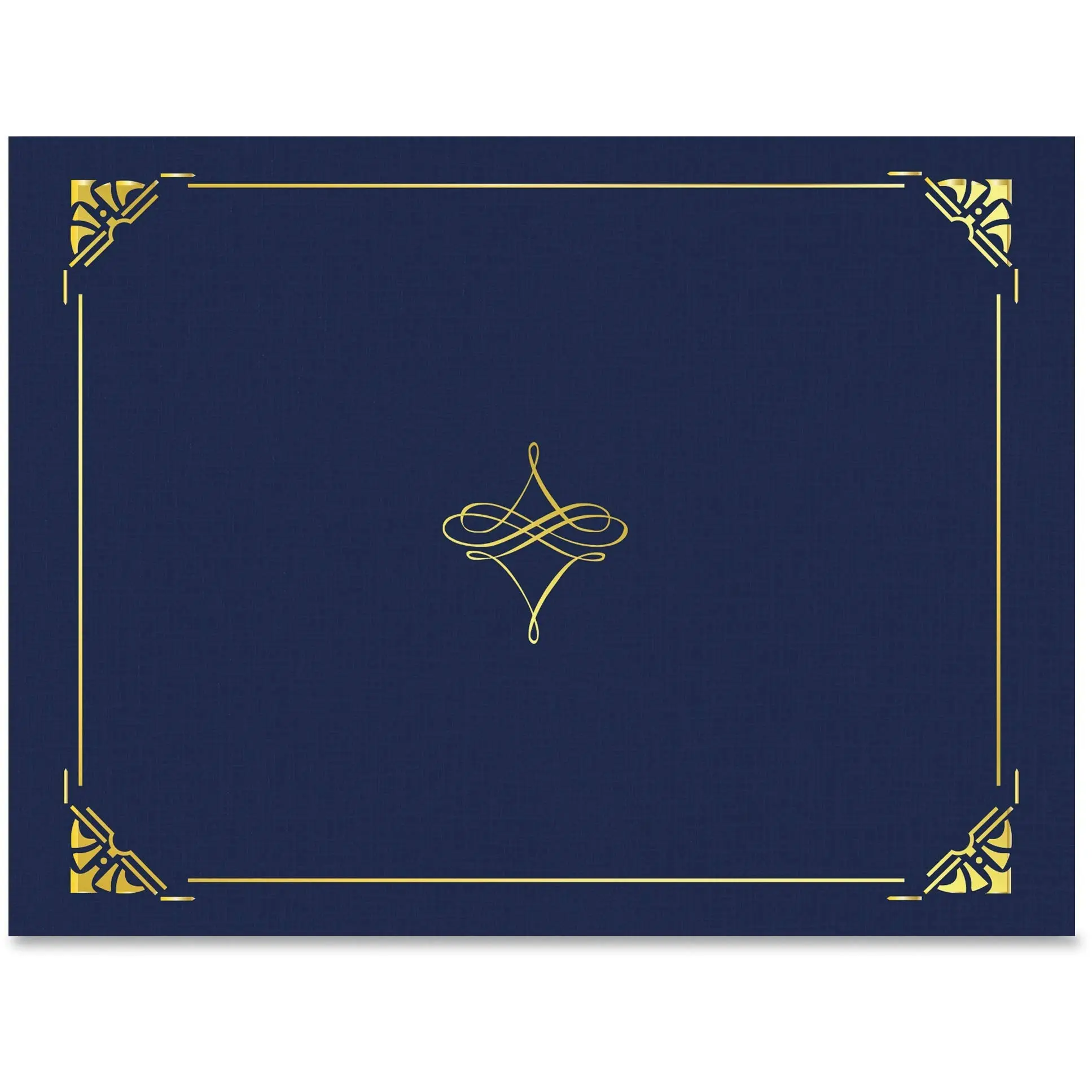 GEOGRAPHICS Certificate Cover, Gold-Foil Border, Linen Texture
