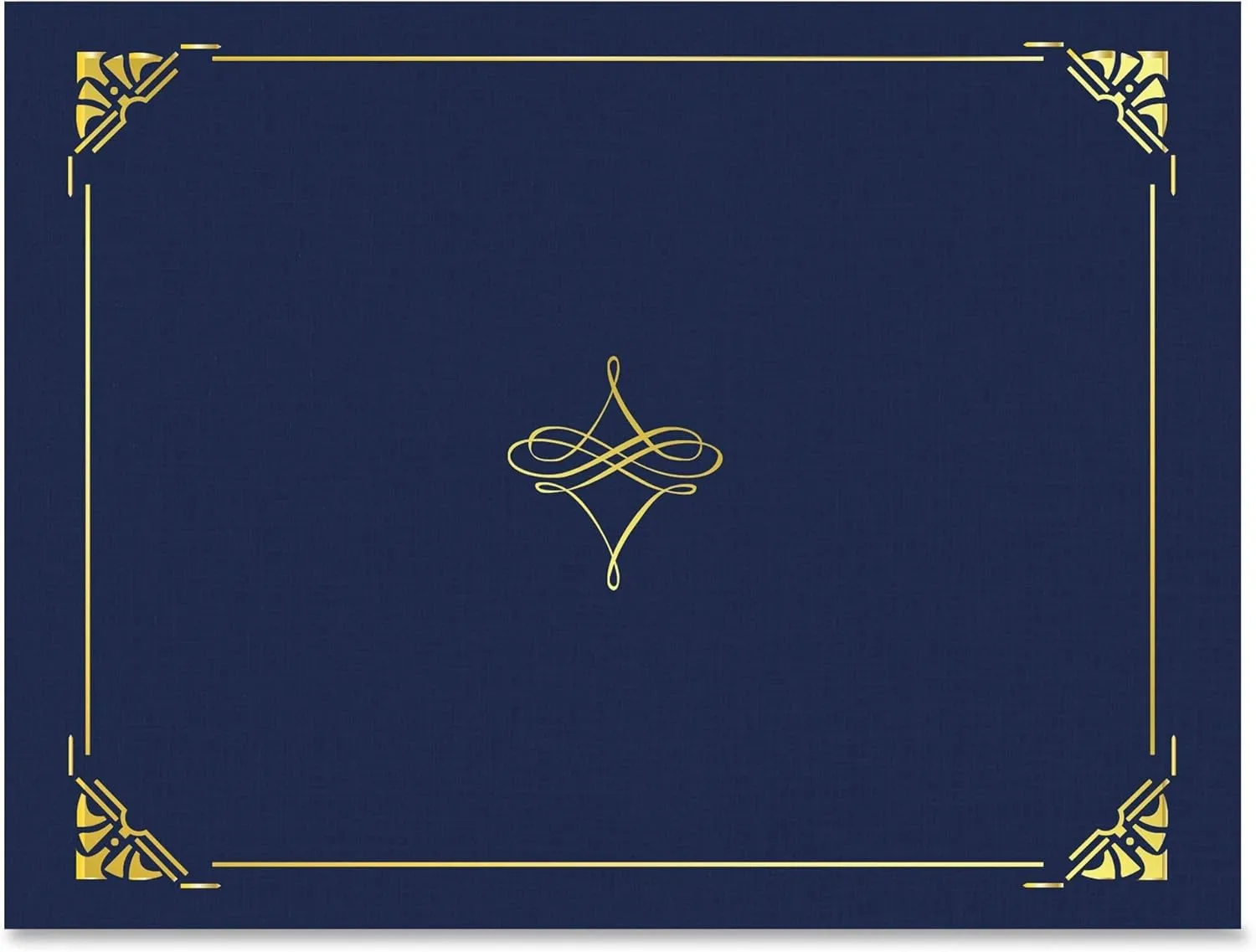 GEOGRAPHICS Certificate Cover, Gold-Foil Border, Linen Texture