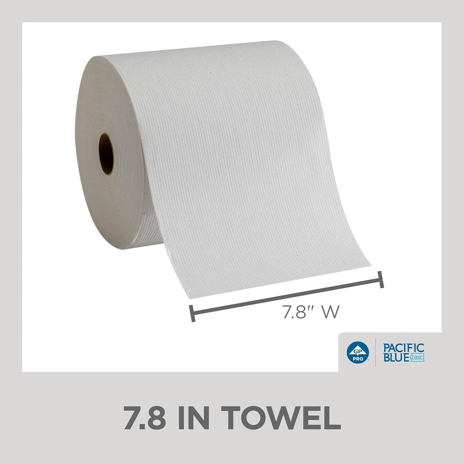 Georgia-Pacific Pacific Blue Basic Recycled Paper Towel Rolls, 26601, 800 ft, 6 Rolls/Case