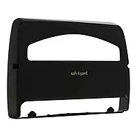 Safe-T-Gard 1/2 Fold Toilet Seat Cover Dispenser by GP PRO (Georgia-Pacific); Black; 57748; 16.375" W x 2.500" D x 11.750" H