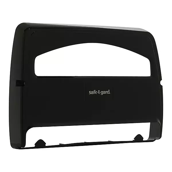 Safe-T-Gard 1/2 Fold Toilet Seat Cover Dispenser by GP PRO (Georgia-Pacific); Black; 57748; 16.375" W x 2.500" D x 11.750" H