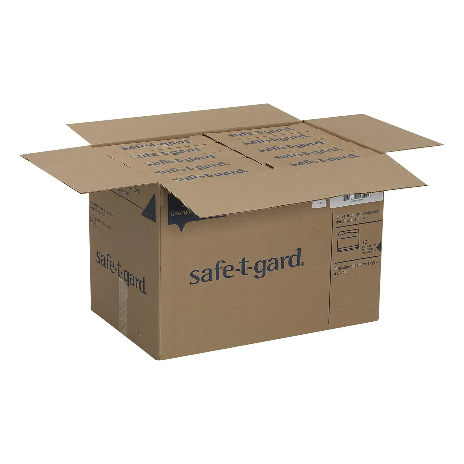 Safe-T-Gard 1/2 Fold Toilet Seat Cover Dispenser by GP PRO (Georgia-Pacific); Black; 57748; 16.375" W x 2.500" D x 11.750" H