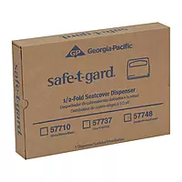 Safe-T-Gard 1/2 Fold Toilet Seat Cover Dispenser by GP PRO (Georgia-Pacific); Black; 57748; 16.375" W x 2.500" D x 11.750" H
