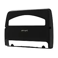 Safe-T-Gard 1/2 Fold Toilet Seat Cover Dispenser by GP PRO (Georgia-Pacific); Black; 57748; 16.375" W x 2.500" D x 11.750" H