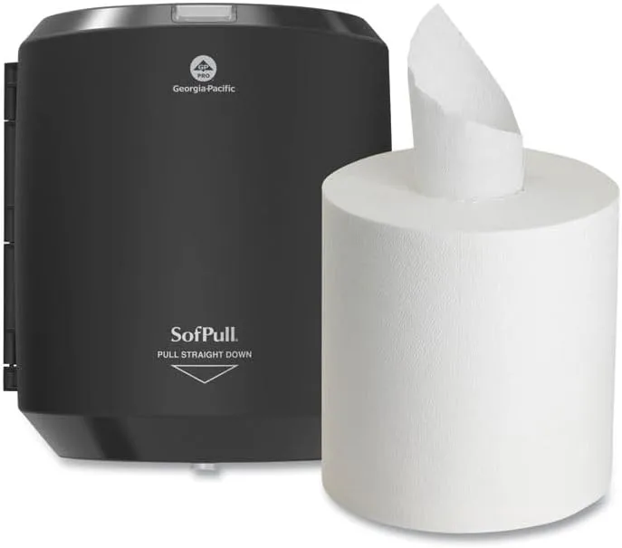 Georgia-Pacific Professional SofPull CenterPull Hand Towel Dispenser, Black