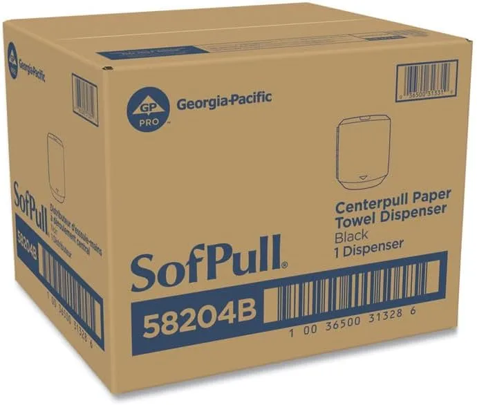 Georgia-Pacific Professional SofPull CenterPull Hand Towel Dispenser, Black