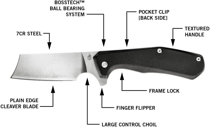 Gerber Gear Asada Folding Cleaver Pocket Knife