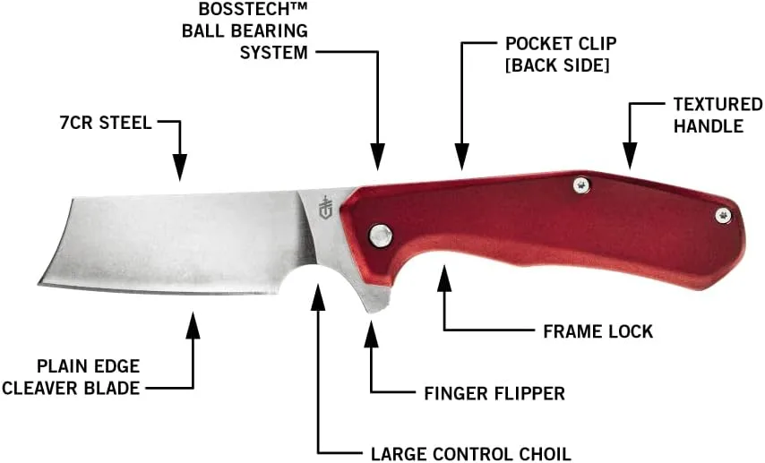 Gerber Gear Asada Folding Cleaver Pocket Knife