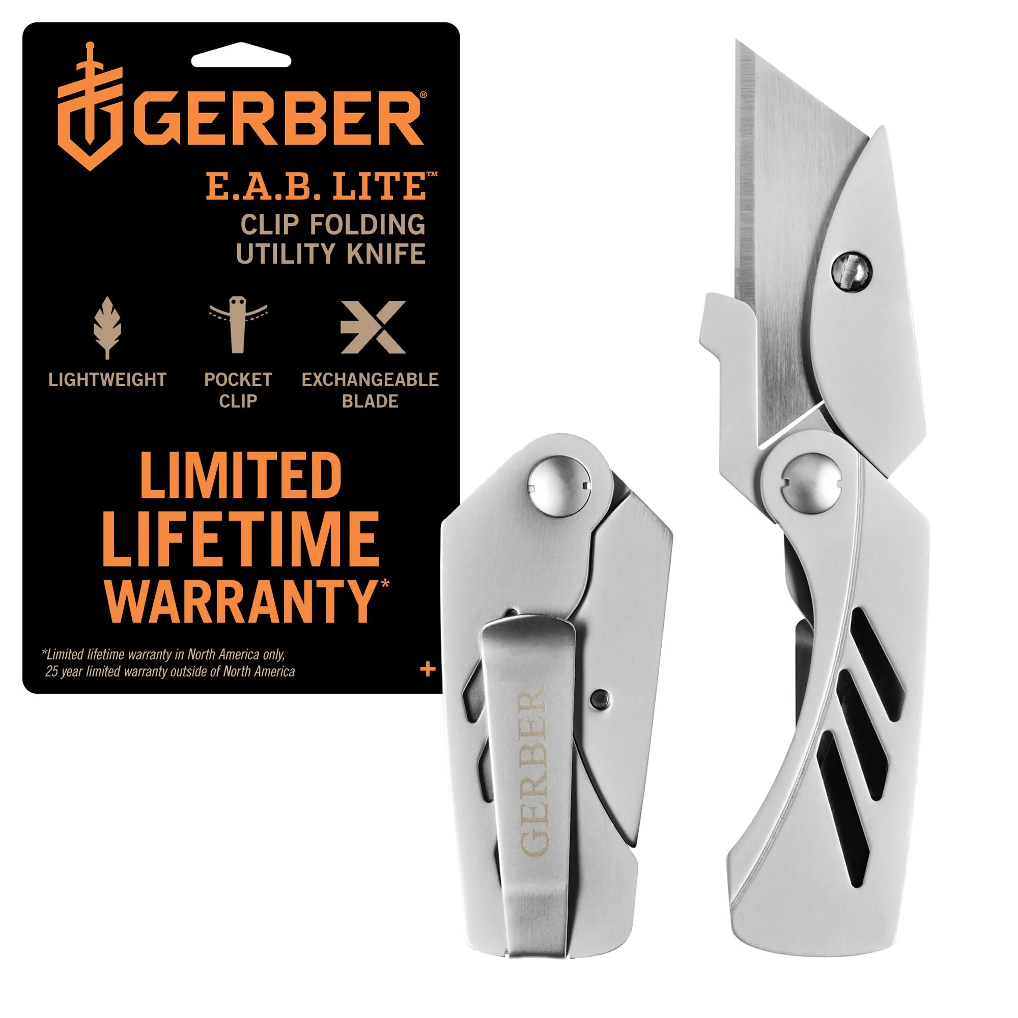 Gerber Gear E.A.B. Exchange-A-Blade Pocket Knife with Money Clip