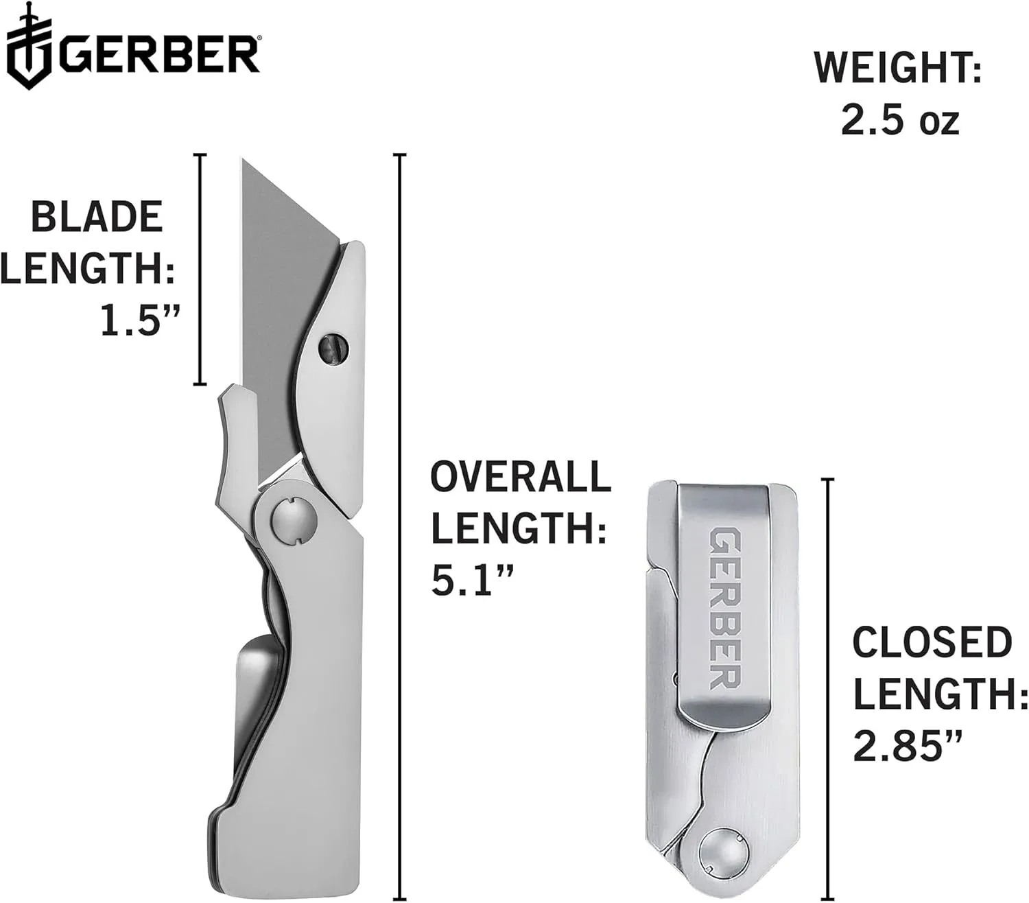 Gerber Gear E.A.B. Exchange-A-Blade Pocket Knife with Money Clip