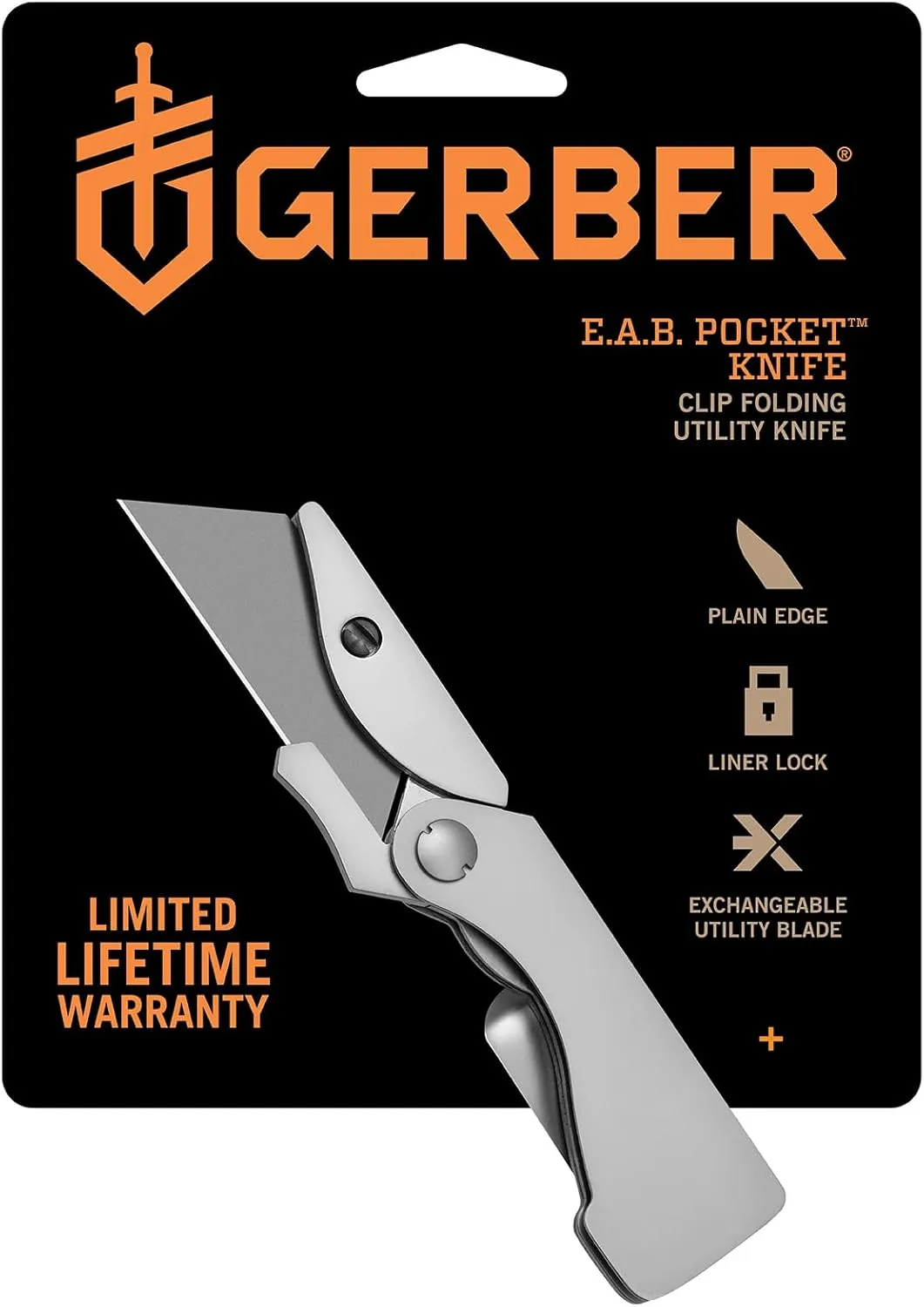 Gerber Gear E.A.B. Exchange-A-Blade Pocket Knife with Money Clip