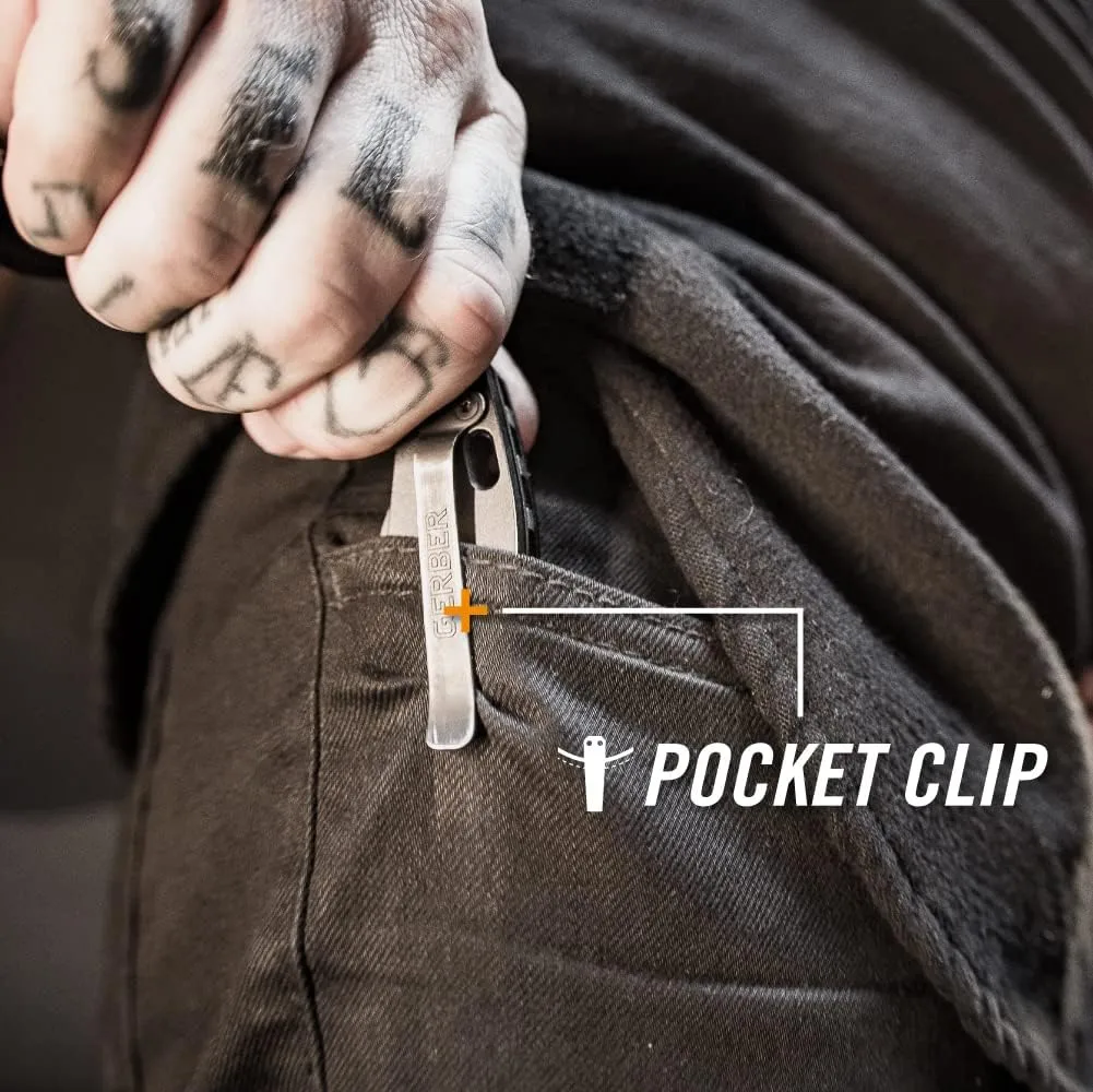 Gerber Gear Fastball Cleaver - Folding Knife with Lock Release for EDC Gear