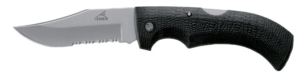 Gerber Gear Gator Folding Pocket Knife with Gator Grip Handle and Lock-Back