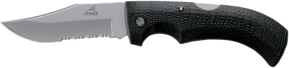Gerber Gear Gator Folding Pocket Knife with Gator Grip Handle and Lock-Back