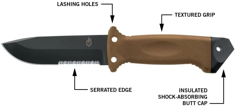 Gerber Gear LMF II Infantry Fixed-Blade Knife with MOLLE-Compatible Sheath
