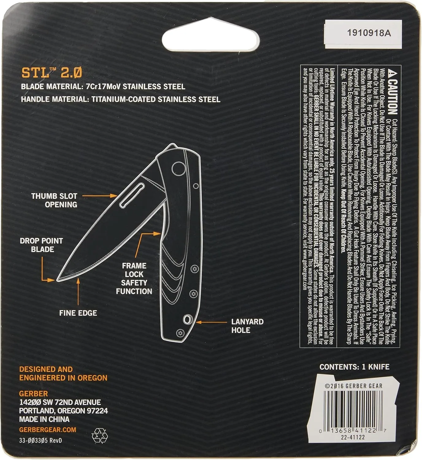 GERBER STL Folding Pocket Knife