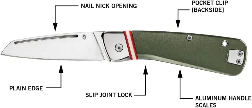 GERBER Straightlace Slip Joint Folding Pocket Knife