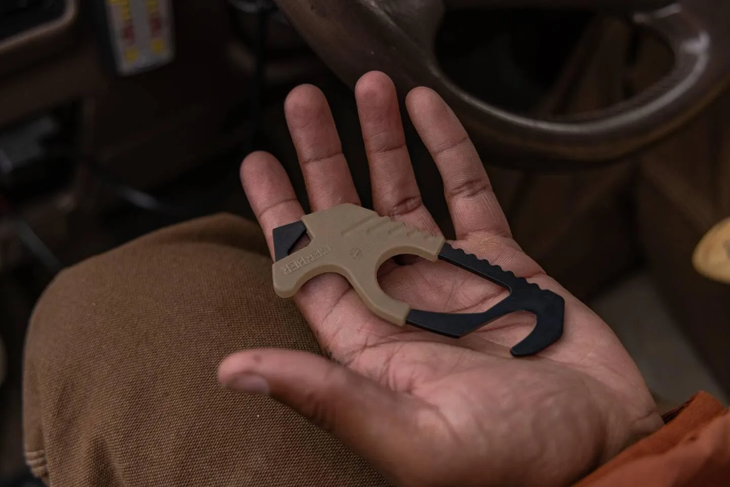 Gerber Gear Strap Cutter, Coyote Brown [30-000132], 5 x 2.5 x 1 inches Pocket Size