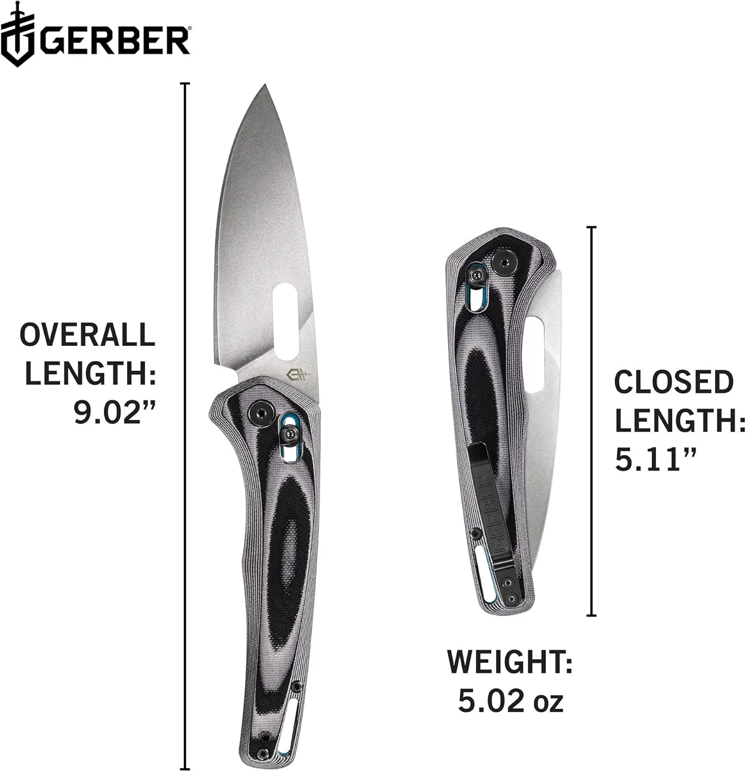 Gerber Gear Sumo Folding Pocket Knife, 3.9 in Stainless Steel Blade