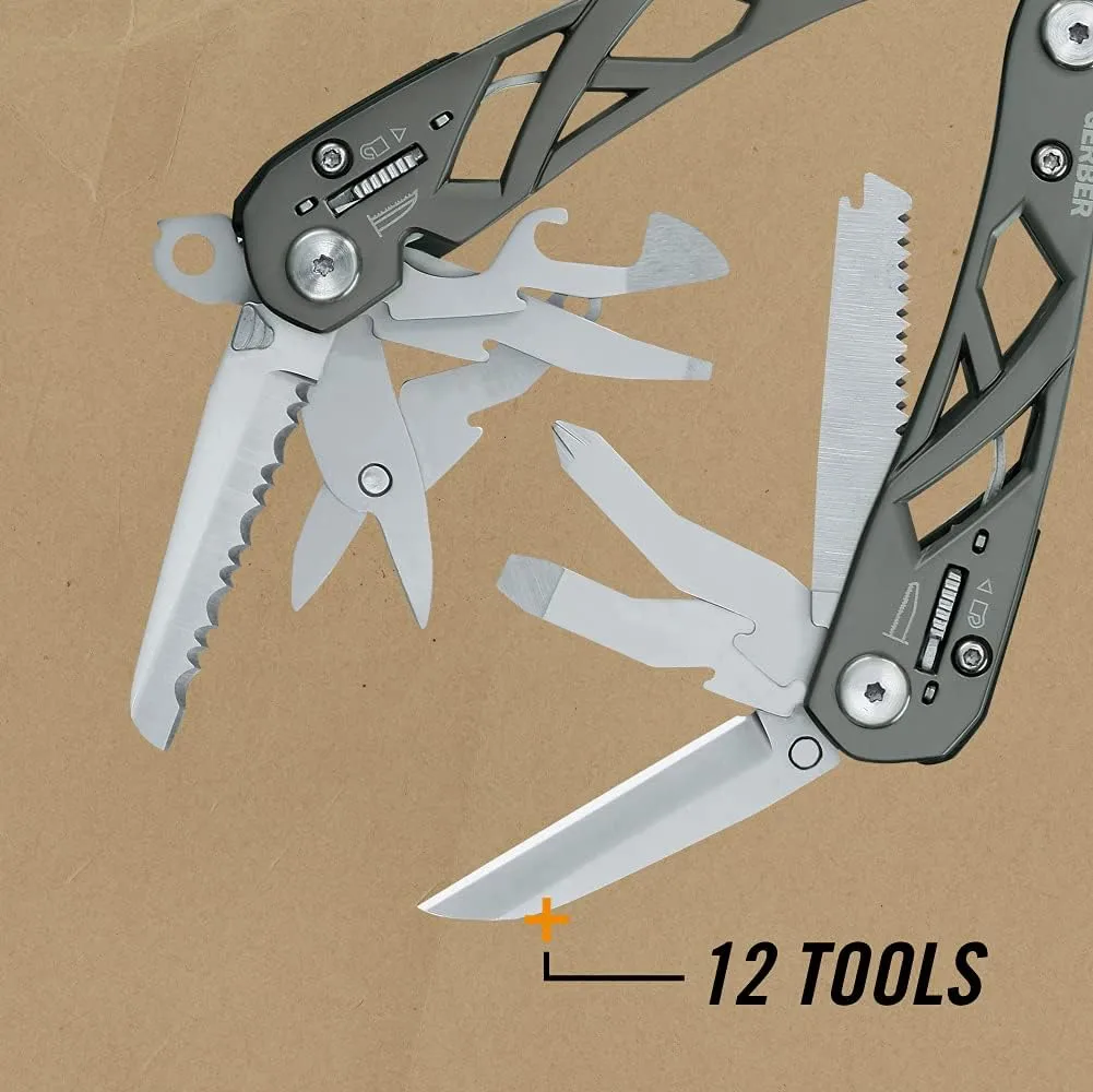 Gerber Gear Suspension 12-in-1 Needle Nose Pliers Multi-tool - Multi-Plier, Wire Cutter