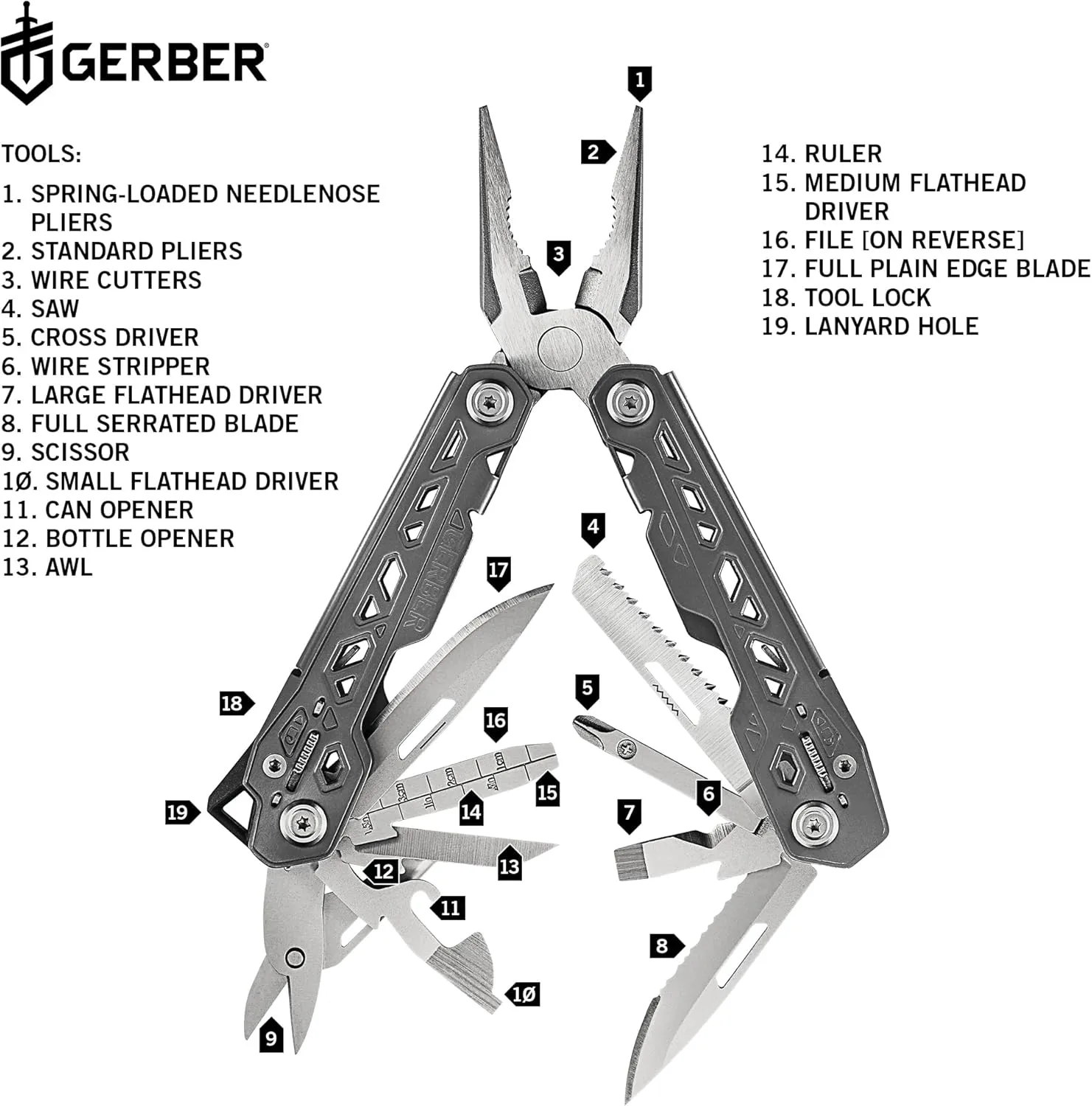 GERBER Truss 17-Tool Stainless Steel Multi-Tool