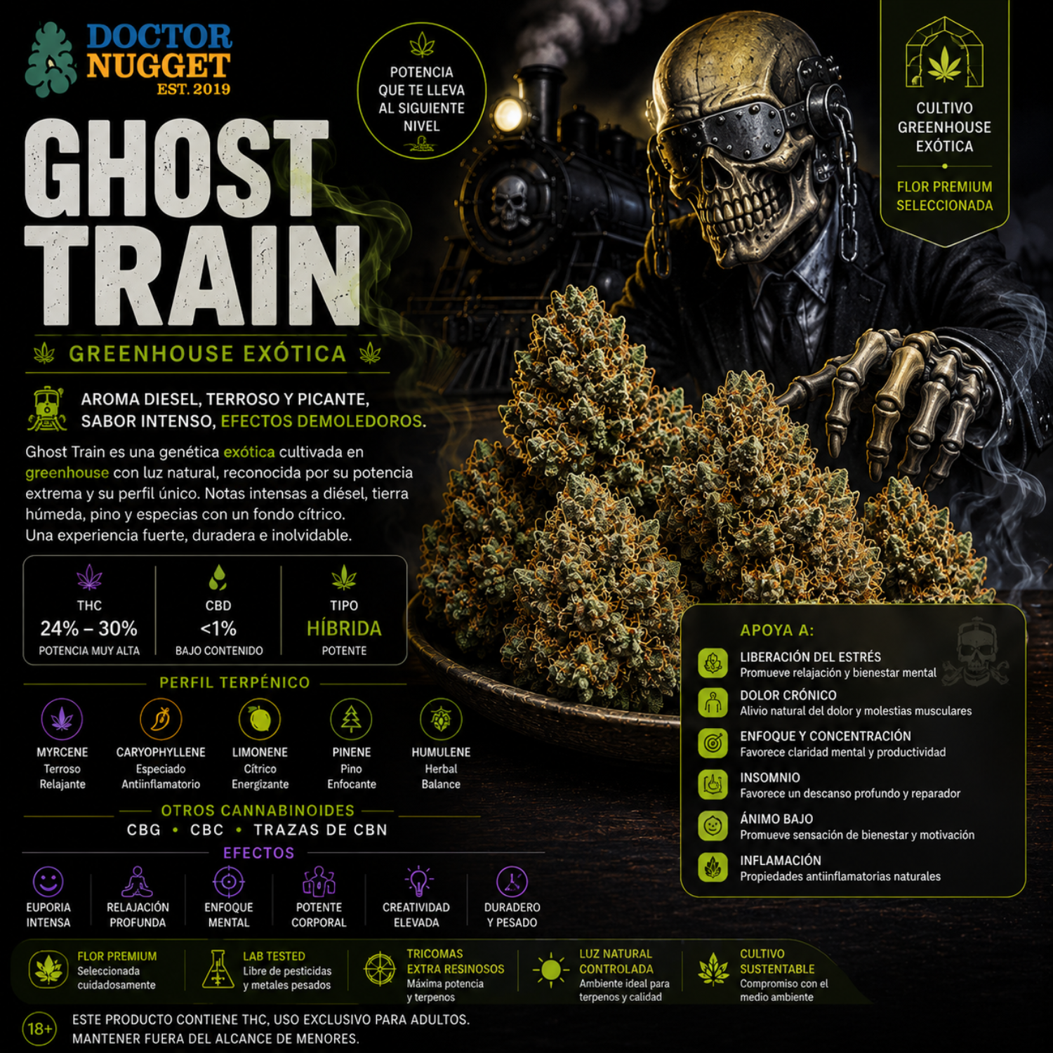 Dr. Nugget Ghost Train THC Flor