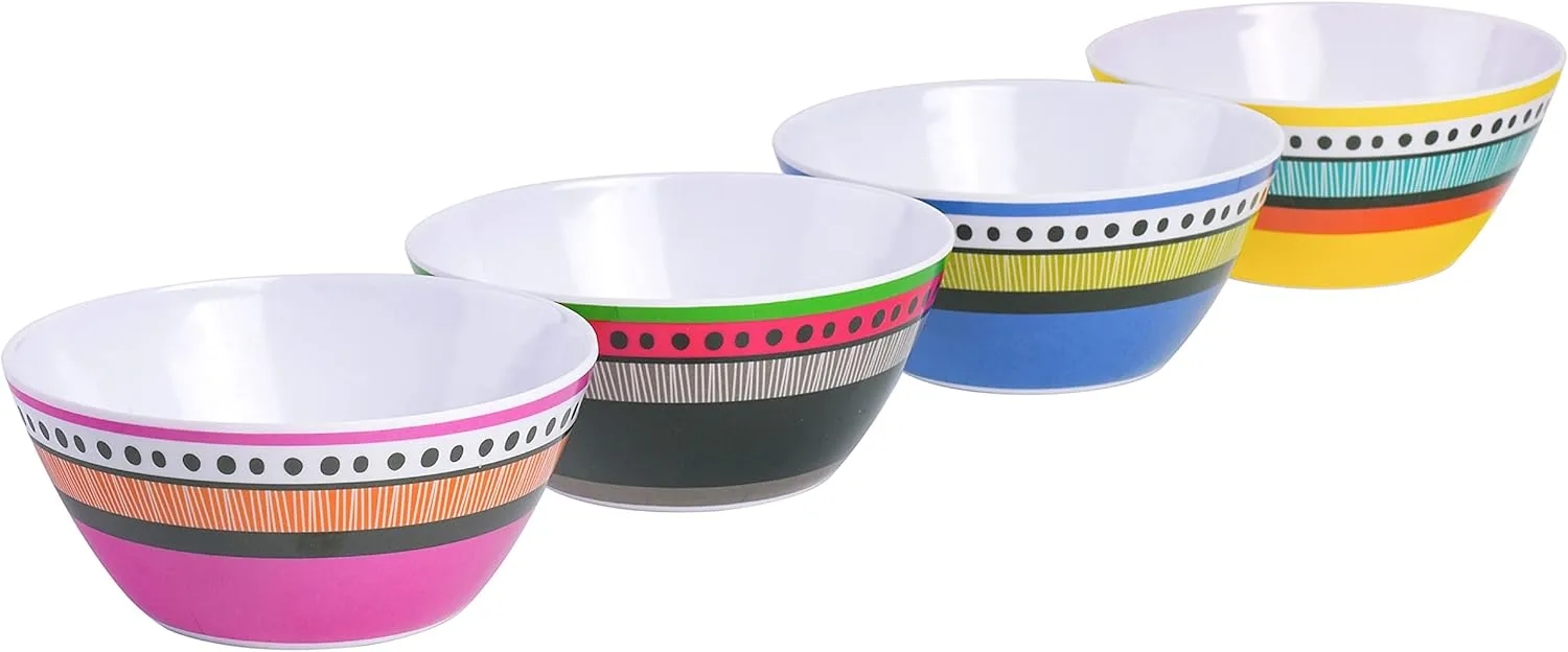 Gibson Home Almira Melamine Dinnerware, Assorted, Service for Four (12pcs) Assorted (Almira) Service for Four (12pcs)