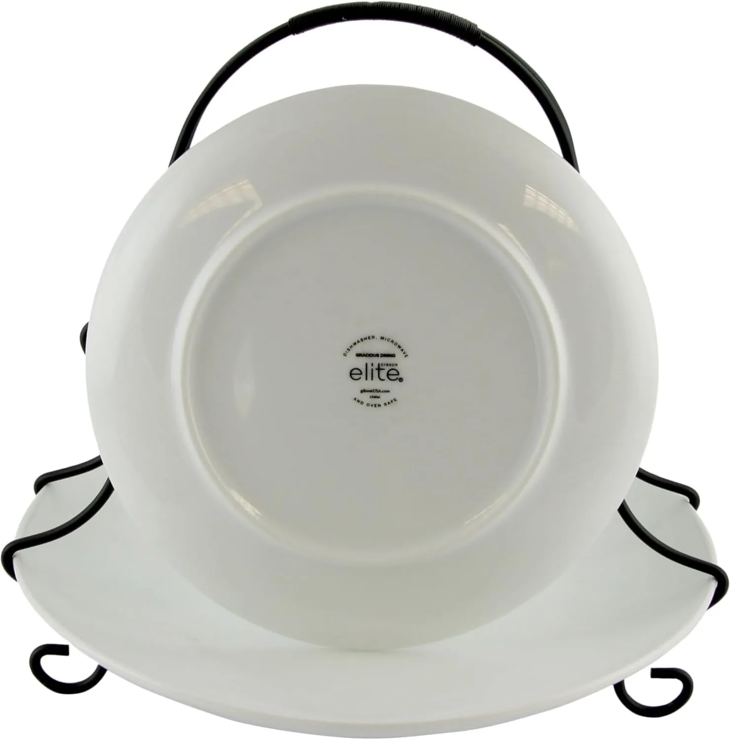 Gibson Elite Gracious Dining 2-Tier Serving Set, White