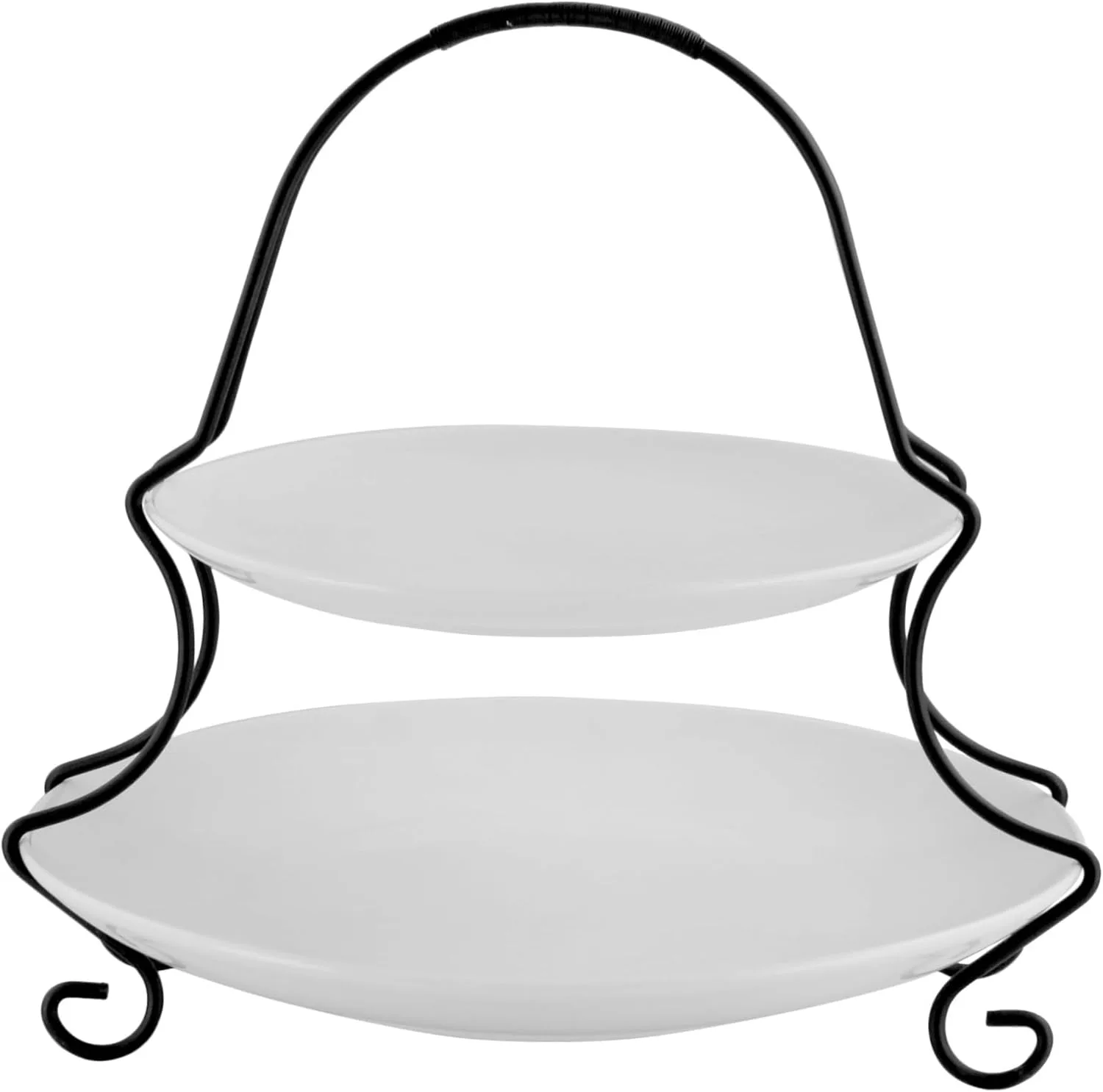 Gibson Elite Gracious Dining 2-Tier Serving Set, White