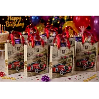 Vintage Red Roadster Paper (130 GSM) Gift Bags - Set of 6 Bags