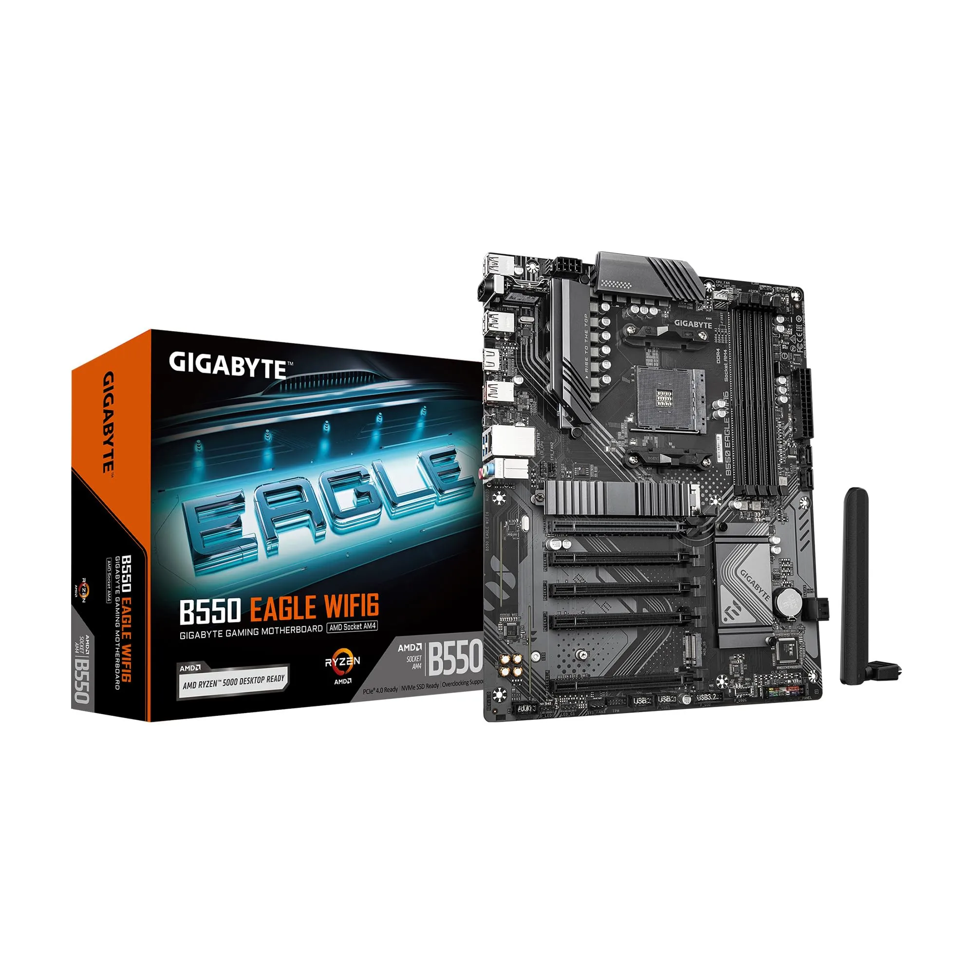 GIGABYTE B550 ATX Motherboard for AMD Ryzen 5000 - DDR4, PCIe 4.0, Dual M.2