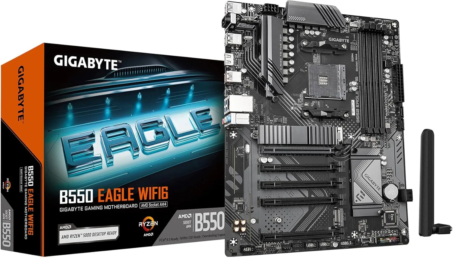 GIGABYTE B550 ATX Motherboard for AMD Ryzen 5000 - DDR4, PCIe 4.0, Dual M.2