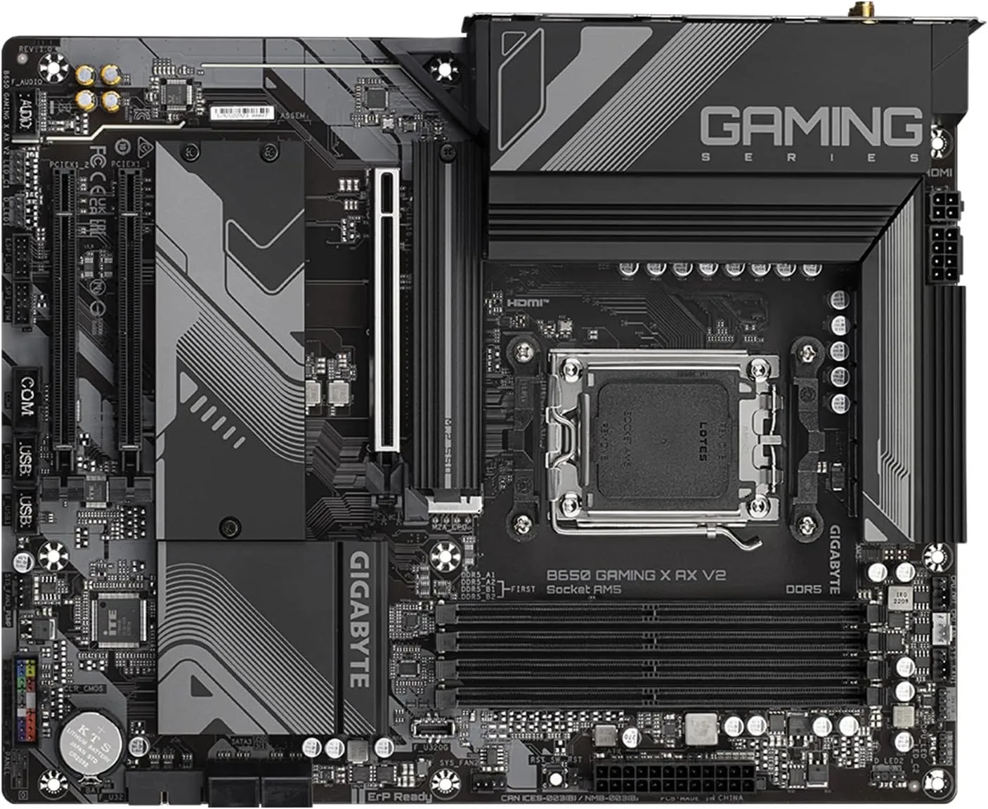 GIGABYTE Gaming X AM5 ATX DDR5 Motherboard - PCIe 5.0, Triple M.2, USB-C, Wi‑Fi 6E, 2.5GbE LAN