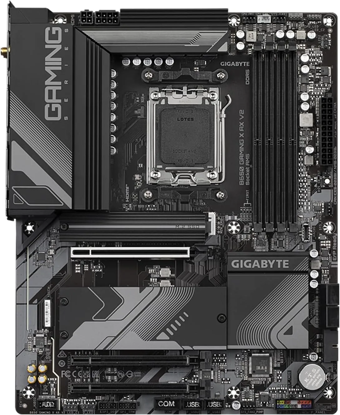 GIGABYTE Gaming X AM5 ATX DDR5 Motherboard - PCIe 5.0, Triple M.2, USB-C, Wi‑Fi 6E, 2.5GbE LAN