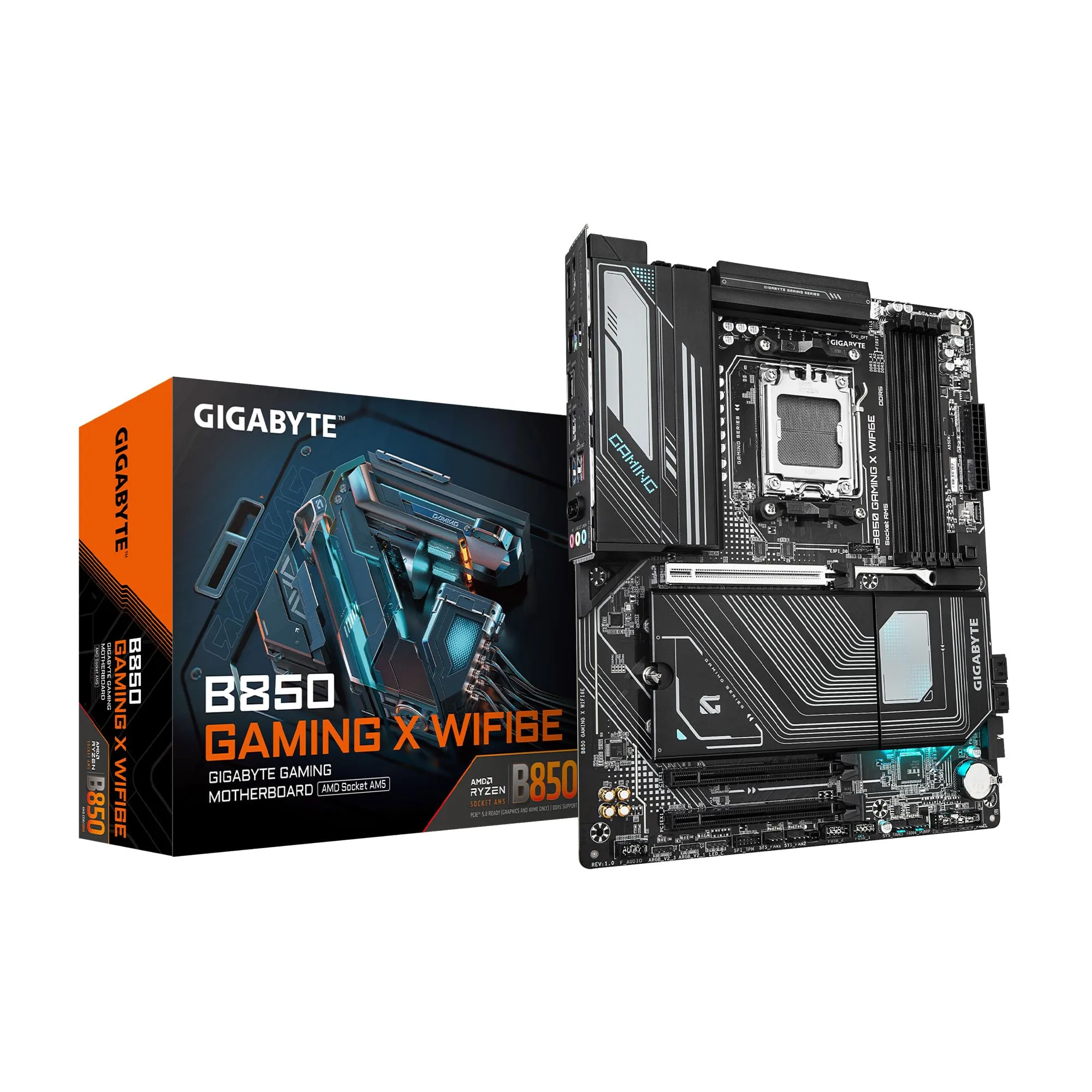 GIGABYTE Gaming X AM5 ATX DDR5 Motherboard - PCIe 5.0, Triple M.2, USB-C, Wi‑Fi 6E, 2.5GbE LAN