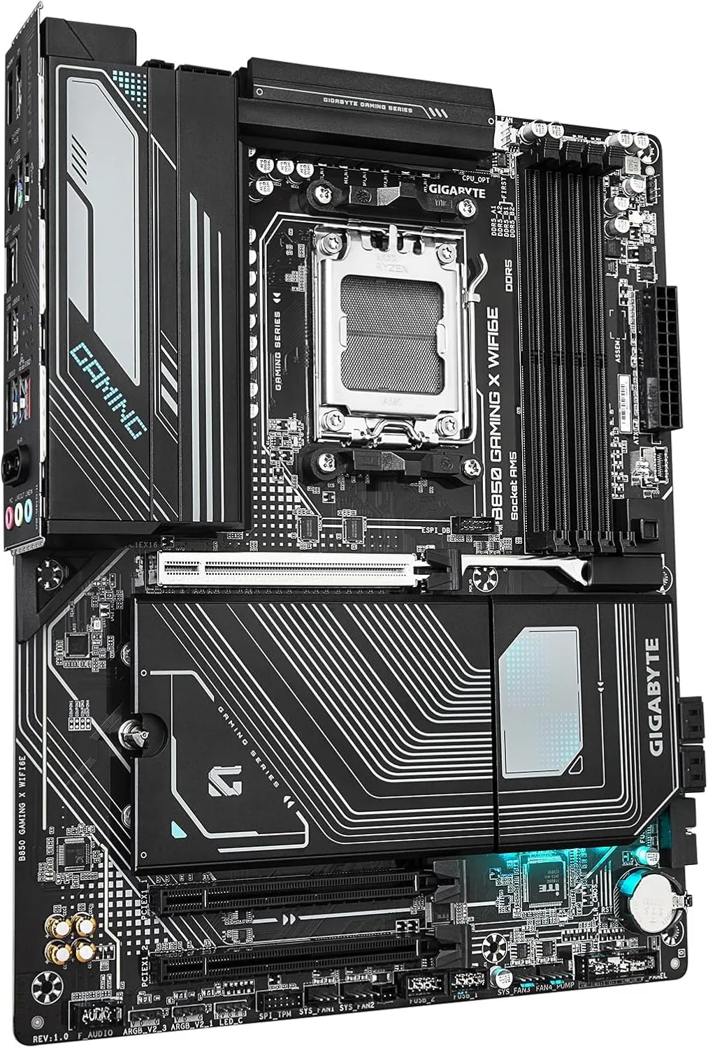 GIGABYTE Gaming X AM5 ATX DDR5 Motherboard - PCIe 5.0, Triple M.2, USB-C, Wi‑Fi 6E, 2.5GbE LAN