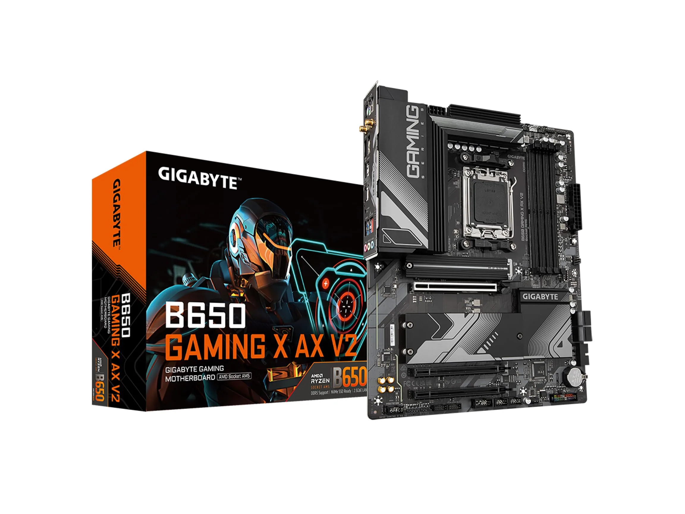 GIGABYTE Gaming X AM5 ATX DDR5 Motherboard - PCIe 5.0, Triple M.2, USB-C, Wi‑Fi 6E, 2.5GbE LAN