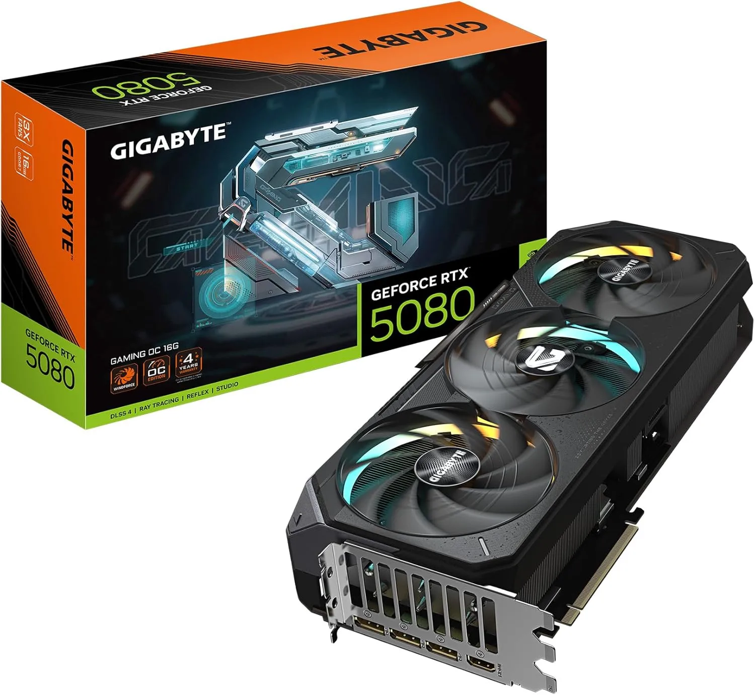 GIGABYTE GeForce RTX 5080 WINDFORCE OC 16G Graphics Card