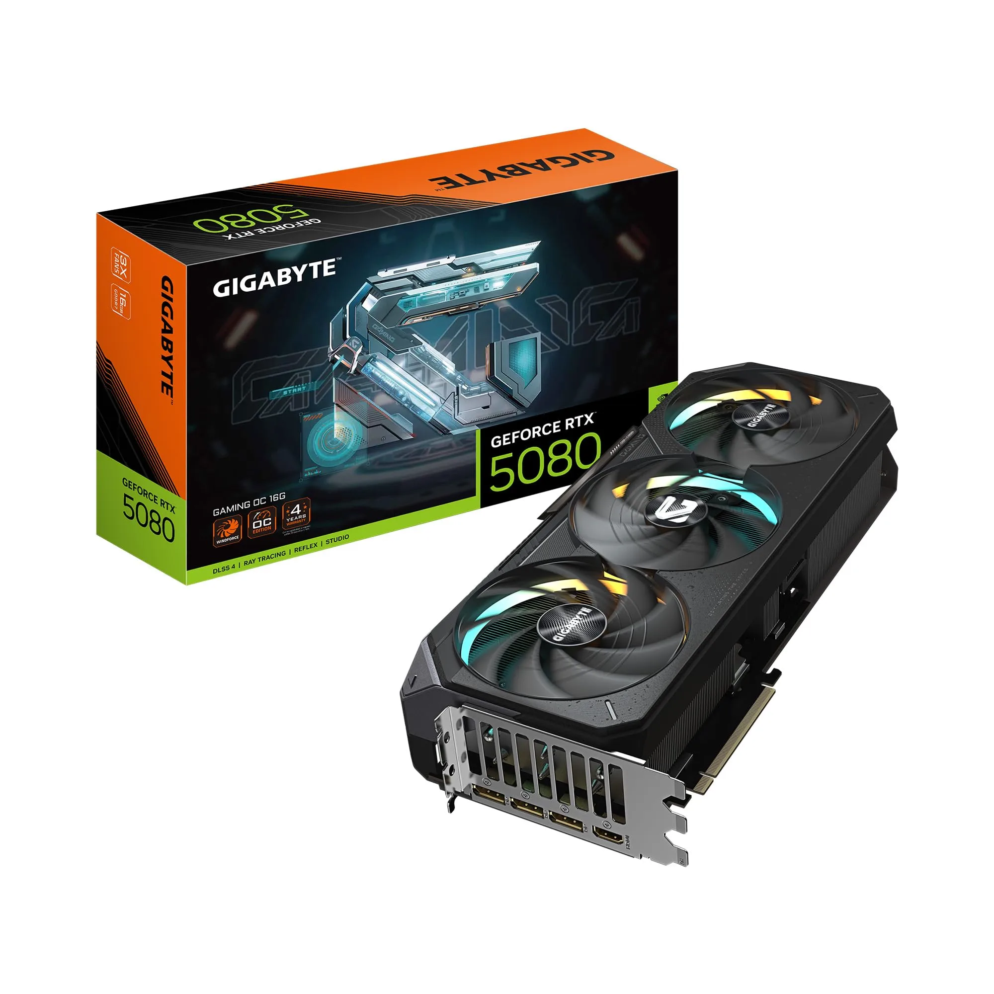 GIGABYTE GeForce RTX 5080 WINDFORCE OC 16G Graphics Card