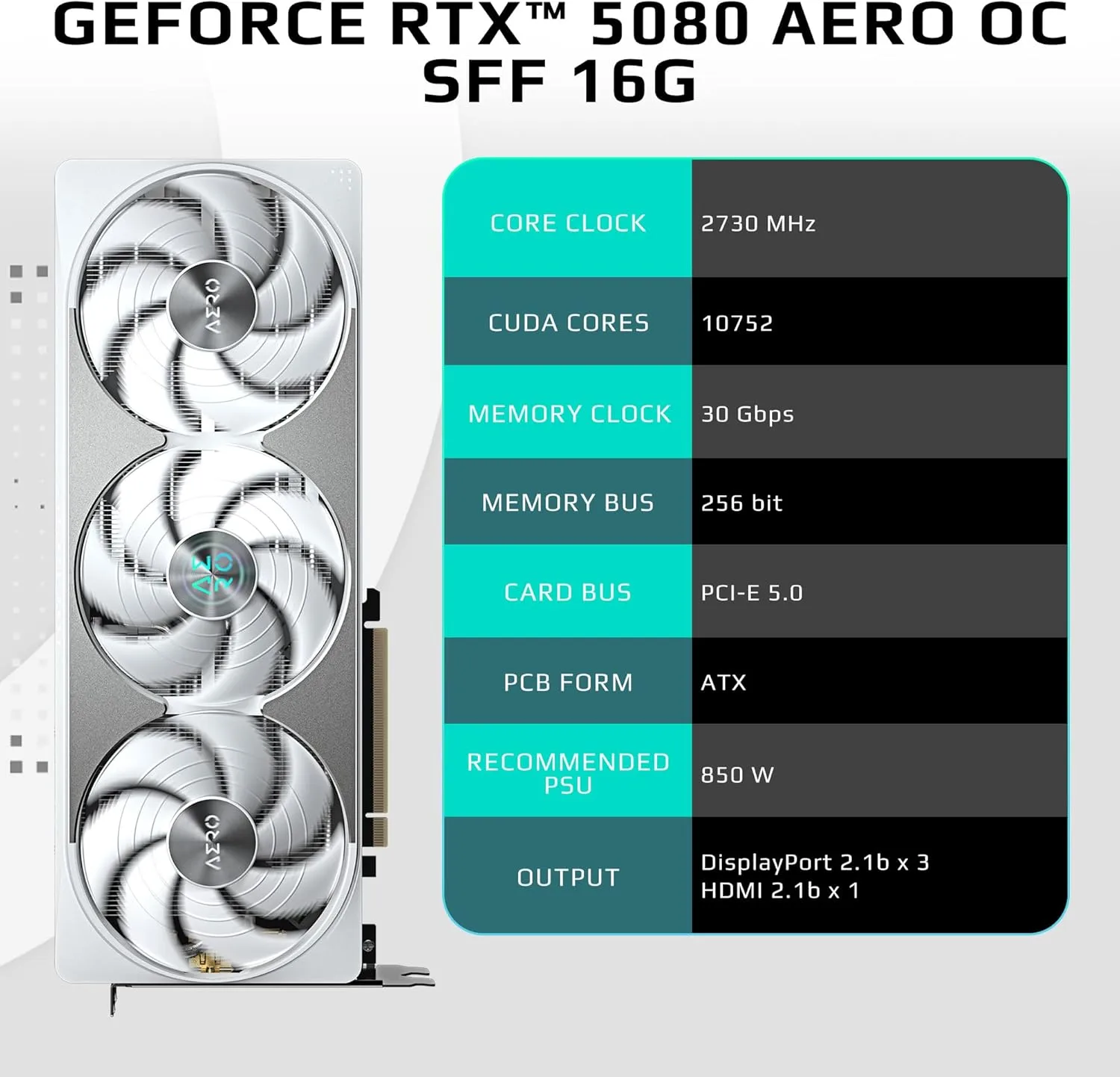 GIGABYTE GeForce RTX 5080 16G Graphics Card